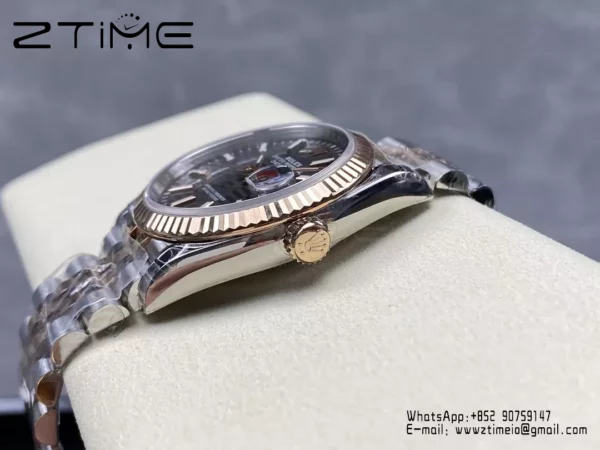Rolex DateJust 36 126233 SS/YG VS Factory 1:1 Best Edition Black Textured Dial - Super Clone Watch | 1:1 Best Version