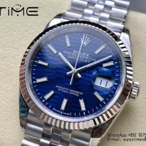 Rolex DateJust 36 SS 126234 VS Factory 1:1 Best Edition Blue Textured Dial - Super Clone Watch | 1:1 Best Version