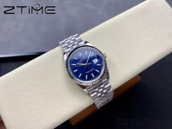 Rolex DateJust 36 SS 126234 VS Factory 1:1 Best Edition Blue Textured Dial - Super Clone Watch | 1:1 Best Version