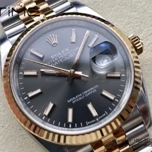 Rolex DateJust 36mm SS 116231 Clean Factory 1:1 Best Edition 904L Steel Gray Stick Dial - Super Clone Watch | 1:1 Best Version