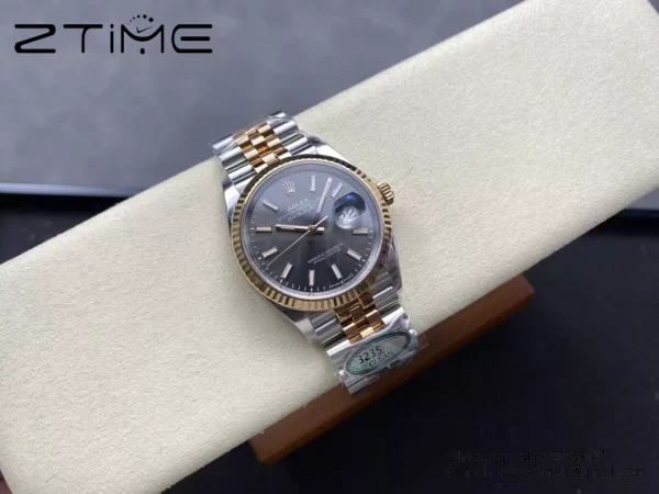Rolex DateJust 36mm SS 116231 Clean Factory 1:1 Best Edition 904L Steel Gray Stick Dial - Super Clone Watch | 1:1 Best Version