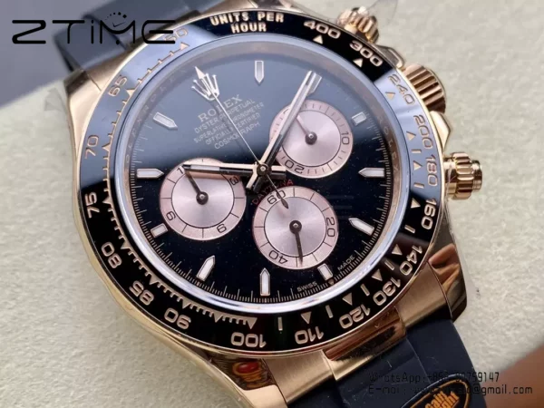 Rolex Daytona 126515 QF Factory 1:1 Best Edition Black/RG Dial V6(Weighted) - Super Clone Watch | 1:1 Best Version