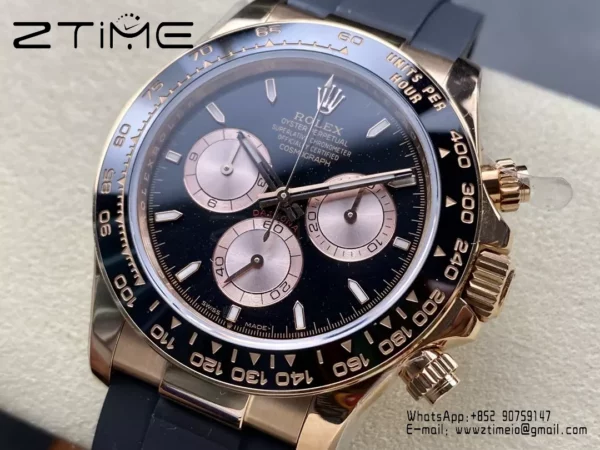 Rolex Daytona 126515 QF Factory 1:1 Best Edition Black/RG Dial V6(Weighted) - Super Clone Watch | 1:1 Best Version