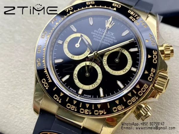 Rolex Daytona 126518 QF Factory 1:1 Mejor Edición Esfera Negra V6 (Ponderada) - Reloj Super Clon | 1:1 Mejor Versión