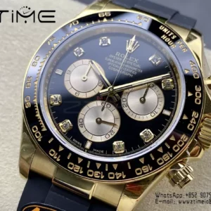 Rolex Daytona 126518 QF Factory 1:1 Best Edition Black/YG Diamonds Dial V6 (Weighted) - Super Clone Watch | 1:1 Best Version