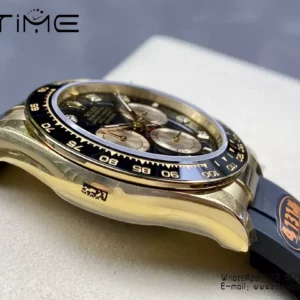 Rolex Daytona 126518 QF Factory 1:1 Best Edition Black/YG Diamonds Dial V6 (Weighted) - Super Clone Watch | 1:1 Best Version
