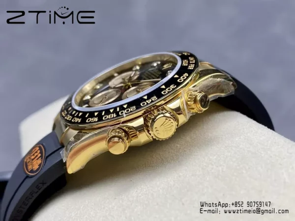 Rolex Daytona 126518 QF Factory 1:1 Best Edition Black/YG Diamonds Dial V6 (Weighted) - Super Clone Watch | 1:1 Best Version