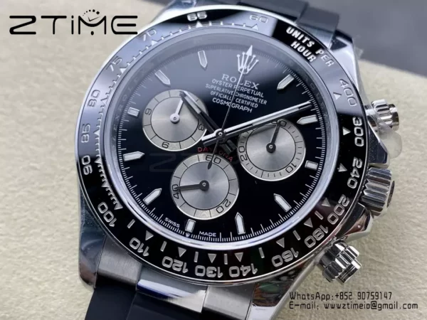Rolex Daytona 126519 QF Factory 1:1 Best Edition Black/Silver Dial V6 (Weighted) - Super Clone Watch | 1:1 Best Version