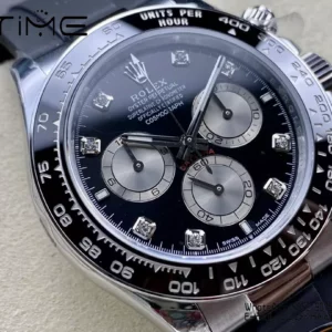 Rolex Daytona 126519 QF Factory 1:1 Best Edition Black/Silver Diamonds Dial V6 (Weighted) - Super Clone Watch | 1:1 Best Version