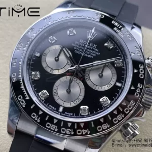 Rolex Daytona 126519 QF Factory 1:1 Best Edition Black/Silver Diamonds Dial V6 (Weighted) - Super Clone Watch | 1:1 Best Version