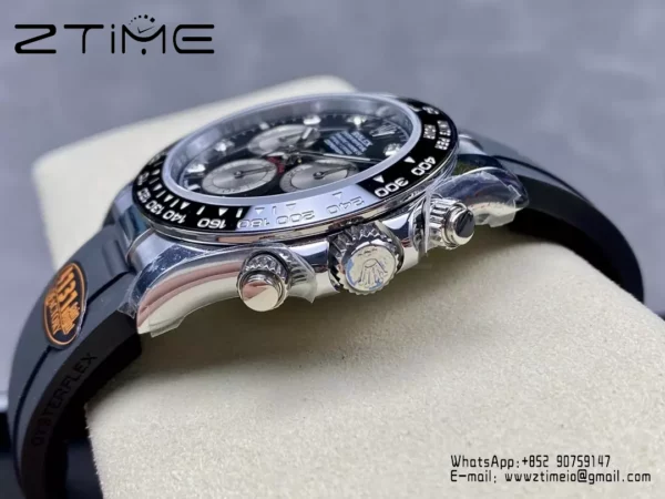 Rolex Daytona 126519 QF Factory 1:1 Best Edition Black/Silver Diamonds Dial V6 (Weighted) - Super Clone Watch | 1:1 Best Version