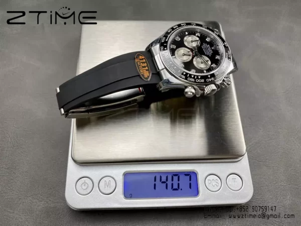 Rolex Daytona 126519 QF Factory 1:1 Best Edition Black/Silver Diamonds Dial V6 (Weighted) - Super Clone Watch | 1:1 Best Version