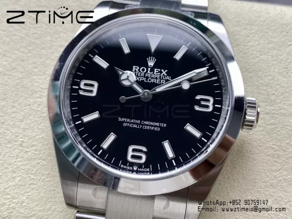Rolex Explorer I 224270 40mm SS/SS Clean 1:1 Best Edition 904L Steel Black Dial VR3230 - Super Clone Watch | 1:1 Best Version