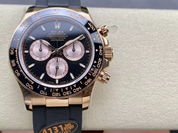 Rolex Daytona 126515 QF Factory 1:1 Best Edition Black/RG Dial V6(Weighted) - Super Clone Watch | 1:1 Best Version