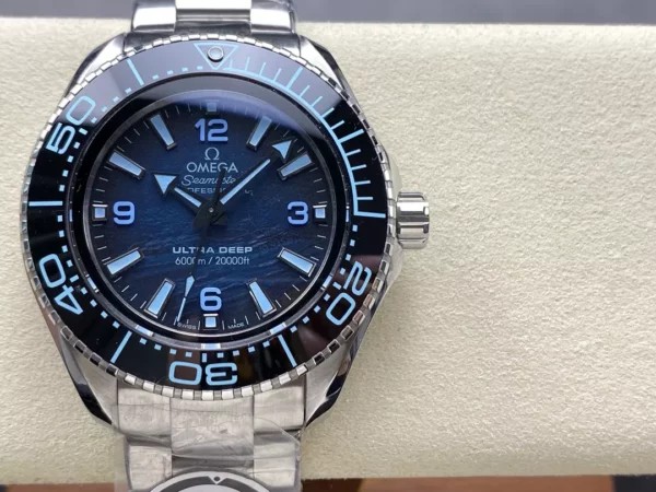 Omega Seamaster 6000M Ultra Deep SS VRF 1:1 Best Edition Summer Blue Dial - Super Clone Watch | 1:1 Best Version