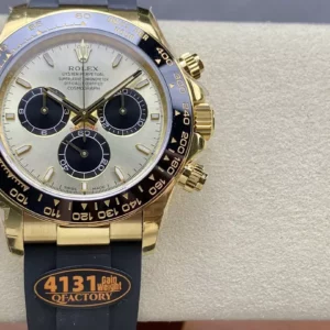 Rolex Daytona 126518 QF Factory 1:1 Best Edition YG/Black Dial V6 (Weighted) - Super Clone Watch | 1:1 Best Version