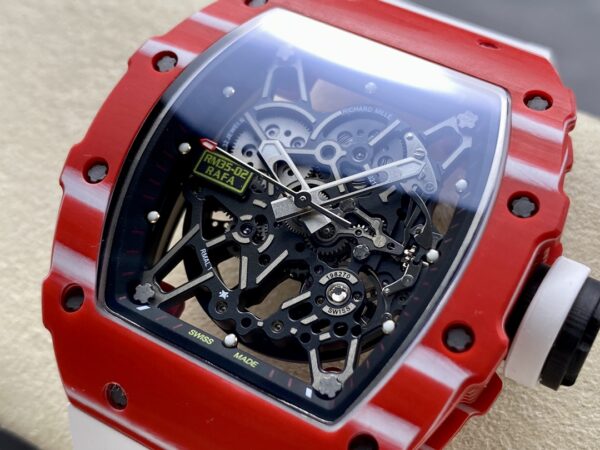 RICHARD MILLE RM035-02 Red NTPT R7 Factory 1:1 Best Edition White Rubber Strap - Super Clone Watch | 1:1 Best Version