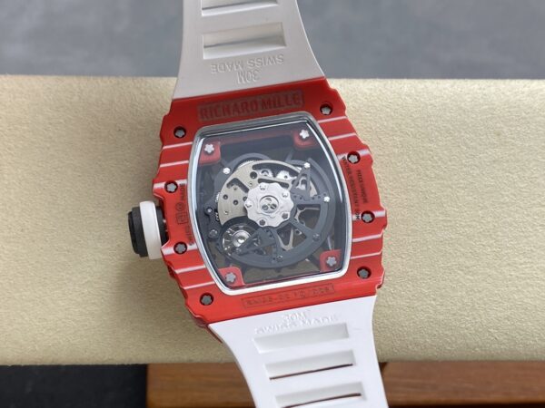 RICHARD MILLE RM035-02 Red NTPT R7 Factory 1:1 Best Edition White Rubber Strap - Super Clone Watch | 1:1 Best Version