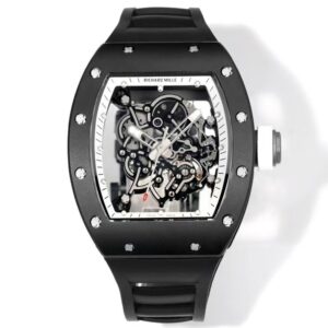 Richard Mille RM055 Black Ceramic RMF 1:1 Best Edition on Black Rubber Strap - Super Clone Watch | 1:1 Best Version