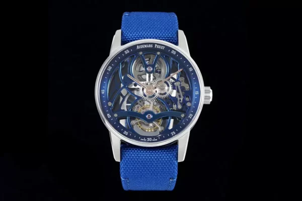 AP Code 11.59 Skeleton Tourbillon 26600CR APPF Best Edition Blue Nylon Strap - Super Clone Watch | 1:1 Best Version