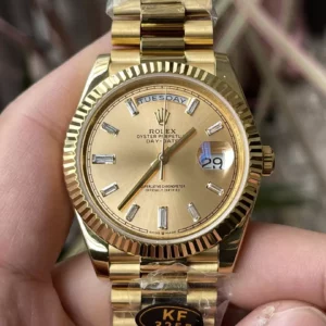 Rolex Day Date 40 YG 228238 KF 1:1 Best Edition YG Crystal Dial (Gain Weight) - Super Clone Watch | 1:1 Best Version