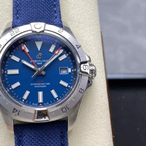 Breitling Avenger Automatic GMT 44 BLS Factory 1:1 Best Edition Blue Dial Blue Nylon Strap - Super Clone Watch | 1:1 Best Version