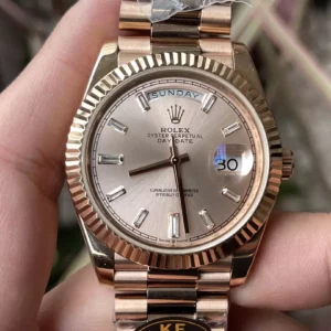 Rolex Day Date 40 RG 228235 KF 1:1 Best Edition RG Crystal Dial (Gain Weight) - Super Clone Watch | 1:1 Best Version