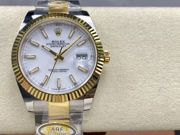 Rolex DateJust 126333-0015 41mm ARF 1:1 Best Edition White Dial on Oyster Bracelet  (Tungsten Heavy Versio) - Super Clone Watch | 1:1 Best Version