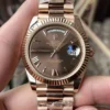 Rolex Day Date 40 RG 228235 KF 1:1 Best Edition Brown Roman Dial  (Gain Weight) - Super Clone Watch | 1:1 Best Version