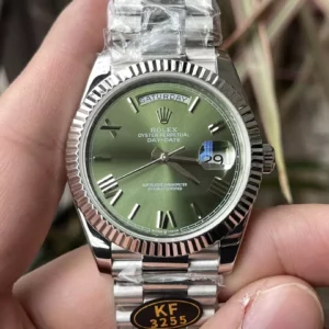 Rolex Day Date 40 SS 228239 KF 1:1 Best Edition Green Roman Dial (Gain Weight) - Super Clone Watch | 1:1 Best Version