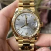 Rolex Day Date 40 YG 228238 KF 1:1 Best Edition Silver Roman Dial (Gain Weight) - Super Clone Watch | 1:1 Best Version