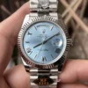 Rolex Day Date 40 SS 228239 KF 1:1 Best Edition Blue Roman Dial (Gain Weight) - Super Clone Watch | 1:1 Best Version