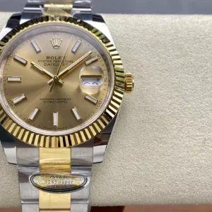 Rolex DateJust 126333-0009 41mm ARF 1:1 Best Edition YG Dial on Oyster Bracelet  (Tungsten Heavy Versio) - Super Clone Watch | 1:1 Best Version