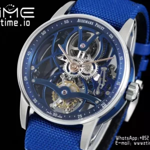 AP Code 11.59 Skeleton Tourbillon 26600CR APPF Best Edition Blue Nylon Strap - Super Clone Watch | 1:1 Best Version