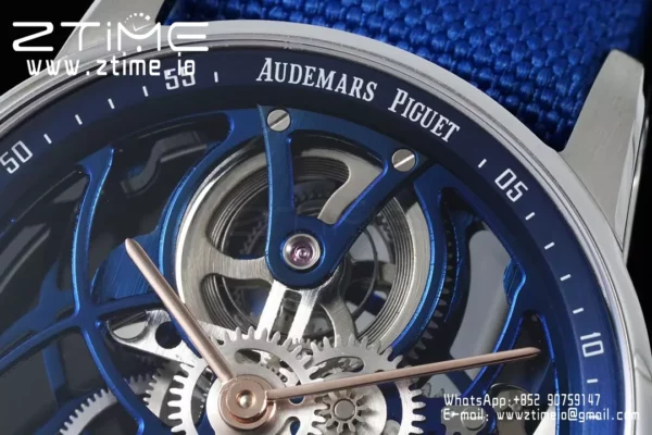 AP Code 11.59 Skeleton Tourbillon 26600CR APPF Best Edition Blue Nylon Strap - Super Clone Watch | 1:1 Best Version