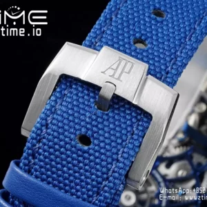 AP Code 11.59 Skeleton Tourbillon 26600CR APPF Best Edition Blue Nylon Strap - Super Clone Watch | 1:1 Best Version