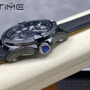Breitling Avenger Automatic GMT 44 BLS Factory 1:1 Best Edition Black Dial Black Nylon Strap - Super Clone Watch | 1:1 Best Version