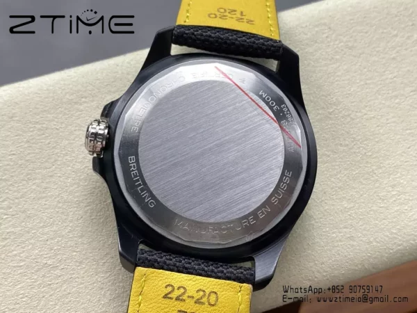 Breitling Avenger Automatic GMT 44 BLS Factory 1:1 Best Edition Black Dial Black Nylon Strap - Super Clone Watch | 1:1 Best Version