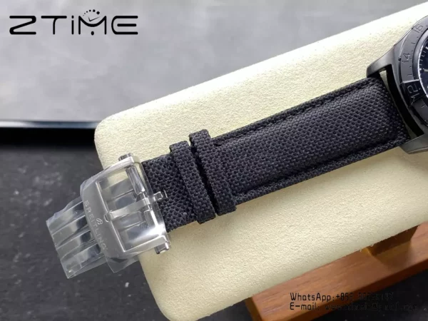 Breitling Avenger Automatic GMT 44 BLS Factory 1:1 Best Edition Black Dial Black Nylon Strap - Super Clone Watch | 1:1 Best Version