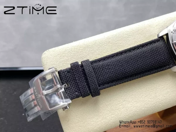 Breitling Avenger Automatic GMT 44 BLS Factory 1:1 Best Edition Black Dial Red GMT Black Nylon Strap - Super Clone Watch | 1:1 Best Version