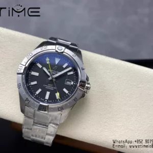 Breitling Avenger Automatic GMT 44 BLS Factory 1:1 Best Edition Black Dial SS Bracelet - Super Clone Watch | 1:1 Best Version