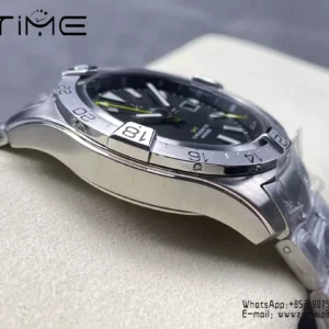 Breitling Avenger Automatic GMT 44 BLS Factory 1:1 Best Edition Black Dial SS Bracelet - Super Clone Watch | 1:1 Best Version