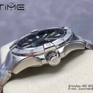 Breitling Avenger Automatic GMT 44 BLS Factory 1:1 Best Edition Black Dial SS Bracelet - Super Clone Watch | 1:1 Best Version