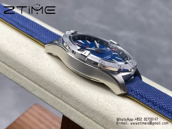 Breitling Avenger Automatic GMT 44 BLS Factory 1:1 Best Edition Blue Dial Blue Nylon Strap - Super Clone Watch | 1:1 Best Version