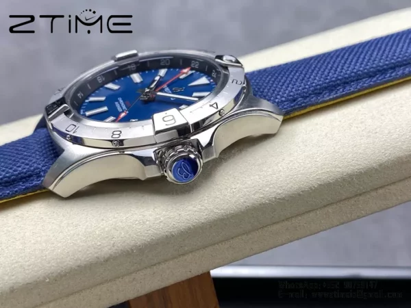 Breitling Avenger Automatic GMT 44 BLS Factory 1:1 Best Edition Blue Dial Blue Nylon Strap - Super Clone Watch | 1:1 Best Version