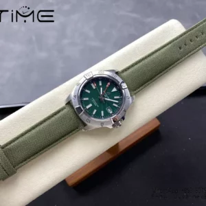 Breitling Avenger Automatic GMT 44 BLS Factory 1:1 Best Edition Green Dial Green Nylon Strap - Super Clone Watch | 1:1 Best Version