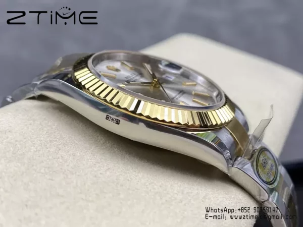 Rolex DateJust 126333-0001 41mm ARF 1:1 Best Edition Silver Stick Dial on Oyster Bracelet (Tungsten Heavy Versio) - Super Clone Watch | 1:1 Best Version