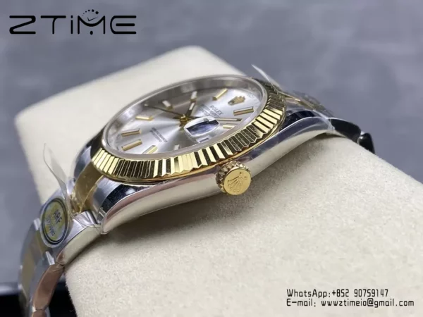 Rolex DateJust 126333-0001 41mm ARF 1:1 Best Edition Silver Stick Dial on Oyster Bracelet (Tungsten Heavy Versio) - Super Clone Watch | 1:1 Best Version