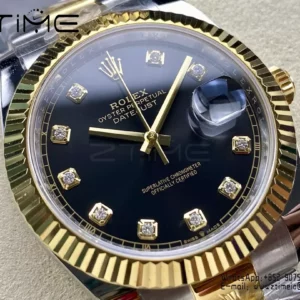 Rolex DateJust 126333-0005 41mm ARF 1:1 Best Edition Black Diamonds Dial on Oyster Bracelet  (Tungsten Heavy Versio) - Super Clone Watch | 1:1 Best Version