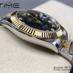Rolex DateJust 126333-0005 41mm ARF 1:1 Best Edition Black Diamonds Dial on Oyster Bracelet  (Tungsten Heavy Versio) - Super Clone Watch | 1:1 Best Version